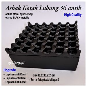 Asbak Aluminium Kotak Lubang 36 Asbak hotel antik asbak Kotak unik Ashtray Holes 36 dekorasi meja kantor asbak kafe souvenir wisata asbak