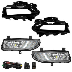 LED Daytime Running Lights For Nissan VERSA 2023 2024 2025 DRL Fog Lamps Front Bumper White Yellow Blue Daylight Car Accessories