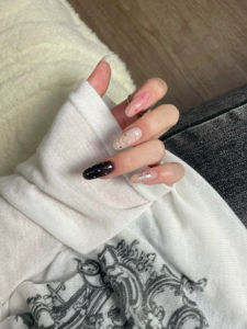 Moon2025 Spring Summer New Sweet And Spicy Style Handmade Butterfly Knot Pure White Korean System Wearable False Nails