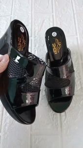 Dép Nữ cao gót mẫu da lưới gót vuông 7 phân chắc chắn Thời Trang KH07