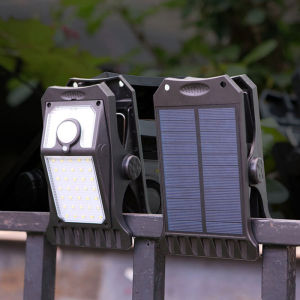 LED Solar Garden Lights Outdoor Solar Clip Light Waterproof Motion Sensor Camping Lamp Fence Street Landscape Wall Decoration