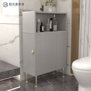 Toilet Gap Storage Cabinet Aluminum Alloy American Style Bathroom Side Cabinet Storage Cabinet Toilet Floor Toilet Side Cabinet Clothes Closet