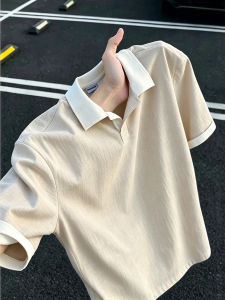 ZHUOCAN | Cool Feeling Breathable Two-Tone Fake Layered Polo Shirt