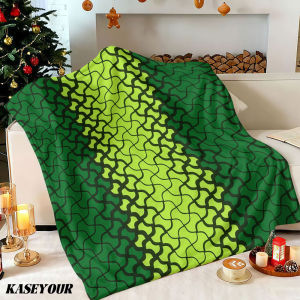 Beast Kingdom | Gradient Green Snake Skin Winter Summer Flannel Blanket Throw Fleece Soft Fuzzy Plush Cozy Fleece Blankets for Sofa Ideal Gifts