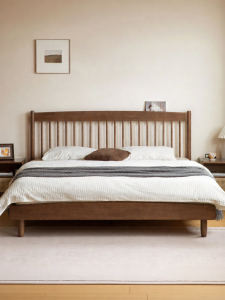 WEISHA | Modern Simple Windsor Style Solid Wood Bed 1.8m