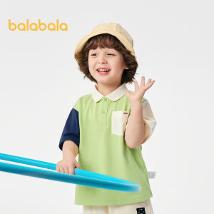 Balabala Baby Short Sleeved Boys Top ChildrenS T Shirt Base Layer 2024 New Summer Polo Shirt Spring Summer Wear