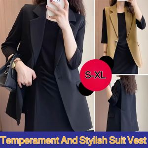 Temperament And Stylish Suit Vest Women's Outerwear Sleeveless Slim Suit Vest For Women Daily Wear