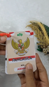 Kartu Edukasi Lambang Garuda Pancasila | Flash Card Garuda Pancasila Custom Nama