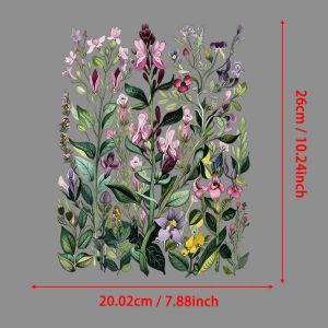 Having Different Beautiful Flowers Patches Iron On Transfers For Clothes Heat Thermal Transfer For Bags Clothing Stickers Decor