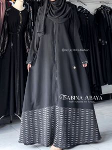 ABAYA TSABINA - Abaya Hitam Polos by Asy Syakira Fashion Temboro
