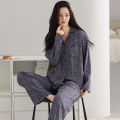 MiiOW | Pure Cotton Long Sleeve Sleepwear Set For Women Autumn New Style Cartoon Pattern Large Size Home Clothes Casual Style. 