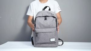 JIVIVIL Vải Oxford người đàn ông ba lô với sạc USB học sinh sức chứa lớn Cặp học sinh Túi Du Lịch Túi doanh nhân