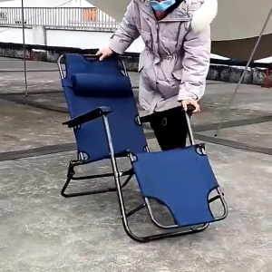 WakayaHome | Portable 2in1 Folding Chair Folding Bed Recliner Sleeping Loung Camping Chair