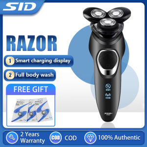 SID Multifunctional Shaver for Men with 4D Floating Heads Rechargeable Intelligent Display Charging Full Body Washing Multi-function Razor for Cleaning Beard Sideburns Nose Hair