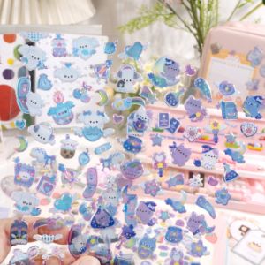 4 Miếng Dán Trang Trí Hình Động Vật Hoạt Hình Nhiều Loại Chó Con Thỏ Mèo Dành Cho Scrapbooking Làm Thủ Công Nhật Ký Văn Phòng Phẩm Dễ Thương Quà Tặng