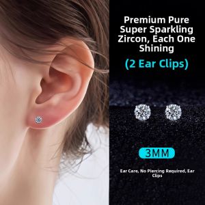 Pianist | Comfortable Sleeping Non-removal S999 Sterling Silver Zirconia Earring Pin