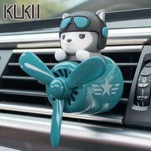 No perfume DIY fragrance Pilot dog car air freshener rotating plane ornament vent aroma diffuser decoration accessories cool fun