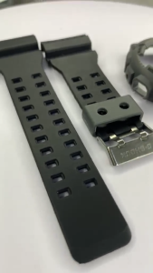 GA 100 GA110 GA120 GD100 GD110 GD120 STRAP AND BEZEL MATTE BLACK STRAP GRAY BEZEL AND KEEPER