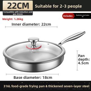 Non-Coating Food-Grade All Stove Suitable Frying Pan