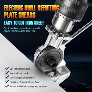 SMF.J401 Adaptor Bor Pemotong Seng Alat Adapter Drill Plate Cutter Alat Potong Gunting Plat Besi Mesin Bor Refitting Plate Shears