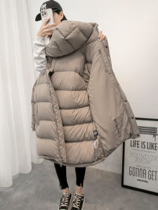 Ultra-Luxurious Thickened White Goose down Puffer Jacket Womens Mid-Length Bread Style Ultra-High Temperature Resistance 2024 Winter New Arrival