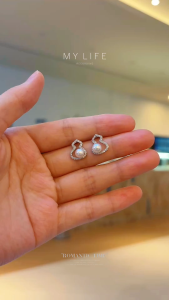 Unique "Hulu" Pearl Earrings 5-6mm Freshwater Pearl Fashion Statement Earrings