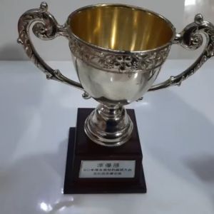 Cúp bạc giải thưởng lưu niệm Nhật bản trang trí decor sưu tầm second hand