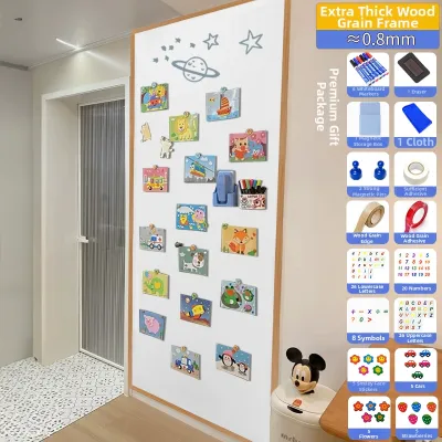 Magnetic Whiteboard Wall Stickers Removable Magnetic Childrens Home Use Drawing Board Non-Damaging Wall Art Bedroom Living Room