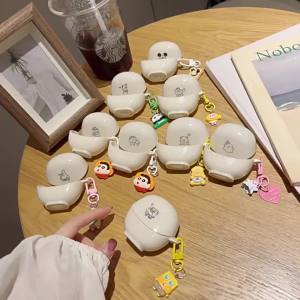 Cream White Suitable QCY AilyBuds Pro Bluetooth earphone cover Small Q Bean Shell