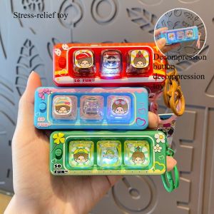 Bandai | Cute Decompression Luminescence 3 Keyboard Pendantdecompression Key Chainbag Pendant Decorative Toysdecompressiontoy Ornament
