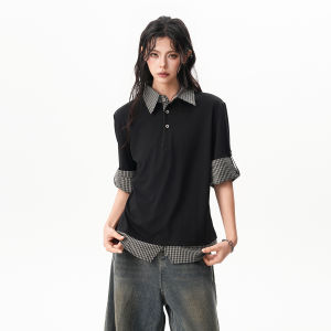 BWKA | Preppy Fake Two-Piece Polo Tee Short-Sleeve