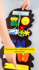 Cartoon Baby Elephant Dinosaur Tiger Busy Board Montessori Toys Sensory Toys for Toddlers Education