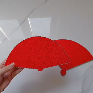 (1 cái) Phôi quạt viền nhựa vải gấm nhiều mẫu làm trang trí quạt hầu đồng Phụ kiện hầu đồng