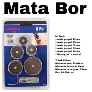 Mata Bor Potong Gergaji Mini Grinder HSS 6pcs