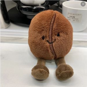 13/21cm Jellycat Smiling Coffee Bean Plushies Adorably Stuffed Coffee Bean With Foot Doll Cute Doll Home Decor Xmas Gifts Girl