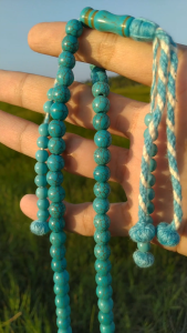 Tasbih Batu Fairus 8mm original Mesir (Turquoise Stone Beads)