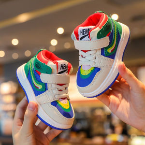 Children Soft Sole Sneakers Autumn and Winter New Non Slip Anti-Kick Baby Toddler Shoes Boys and Girls Casual Board Shoes Velcro