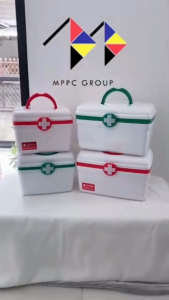 mppc กล่องยาปฐมพยาบาล 2 ชั้น กล่องยา2ชั้น กล่องเก็บยา 2-Layer First Aid Kit Box Medicine Storage (มีไซซ์ และ สีให้เลือก)