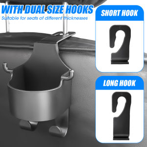Universal Car Seat Back Hook Holder Cell Phone Storage Box Car Multifunctional Water Cup Bag Stand Hanger Auto Truck Organizer Storage Hanging Mount