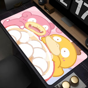 Bandai | Rubber Mouse Pad 90x40cm Pokemon Psyduck Kawaii Gaming Accessories XXL Computer Keyboard Pad Gamer Desk Mat alfombrilla Mousepad