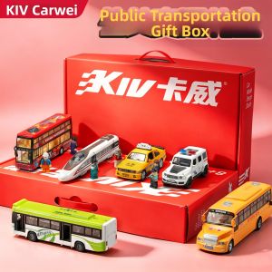 Alloy Double-Decker School Bus Toy