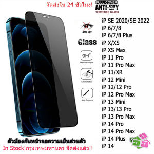 ฟิล์ม ฟิล์มกันเสือก For iPhone 11 17 16 13 15 14 12 Pro Max 6 S 7 8 Plus XR XS Max ฟิล์มกระจกไอโฟน ป้องกันการแอบมอง ฟิล์มกระจกนิรภัย