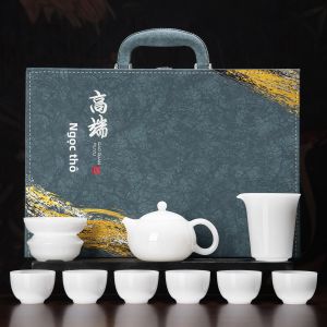 XIANGYE | Bộ Trà Quà Tặng Loại Ngọc Bích Trung Quốc Dành Cho Người Cao Tuổi và Trẻ