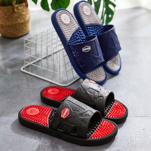 รองเท้าแตะนวดเท้ารองเท้าแตะแบบฝังเข็มป้องกันการลื่นไถลของผู้ชายรองเท้าเดินชายหาดฤดูร้อน Comfort รองเท้าแตะแบบลำลองสำหรับผู้ชาย แฟชั่น