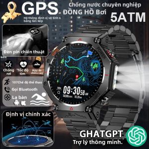 Đồng Hồ Thông Minh 5ATM Chống Nước GPS Tích Hợp La Bàn GNSS Băng Tần Kép Trợ Lý AI Đồng Hồ Thông Minh Thể Thao Dành Cho Nam Và Nữ Với Chức Năng Theo Dõi Nhịp Tim Và Theo Dõi Giấc Ngủ