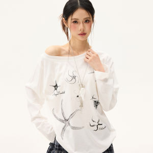 Summer Loose Sun Protection Printed Drilled Tunic Blouse