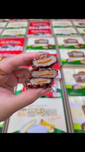 SAMI N Gourmet Mochi Snack Bar with Chocolate & Peanut Filling Trans Fat Free - 36g x 10 Packs