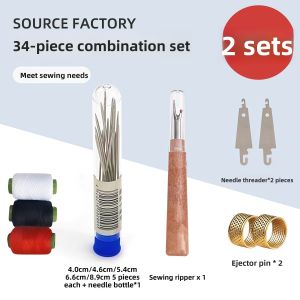 Traditional 34-Piece Set Large Nose Steel Needles for Sewing Clothes And Quilts Durable And Long-Lasting Hand Sewing Needles