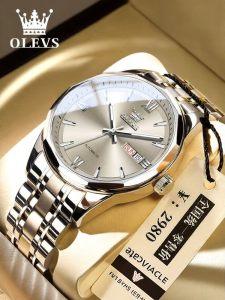 OLEVS | Đồng Hồ Nam Kinh Doanh Tự Động Chống Nước Thép Hợp Kim Wolfram Nhập Khẩu