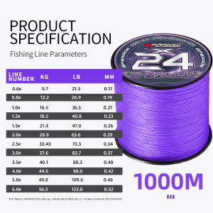 New YGKX 24 Strands PE Braided Fishing Line 300/500/1000M Ultra Multifilament Fishing Line Super Smooth Carp Fishing Line